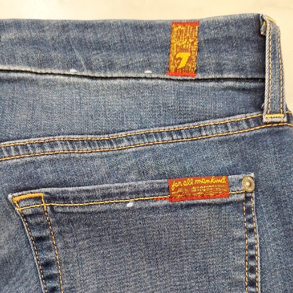 7 For All Mankind The Ankle Skinny b(air) Women's Denim Blue Jeans Size 29 Blue